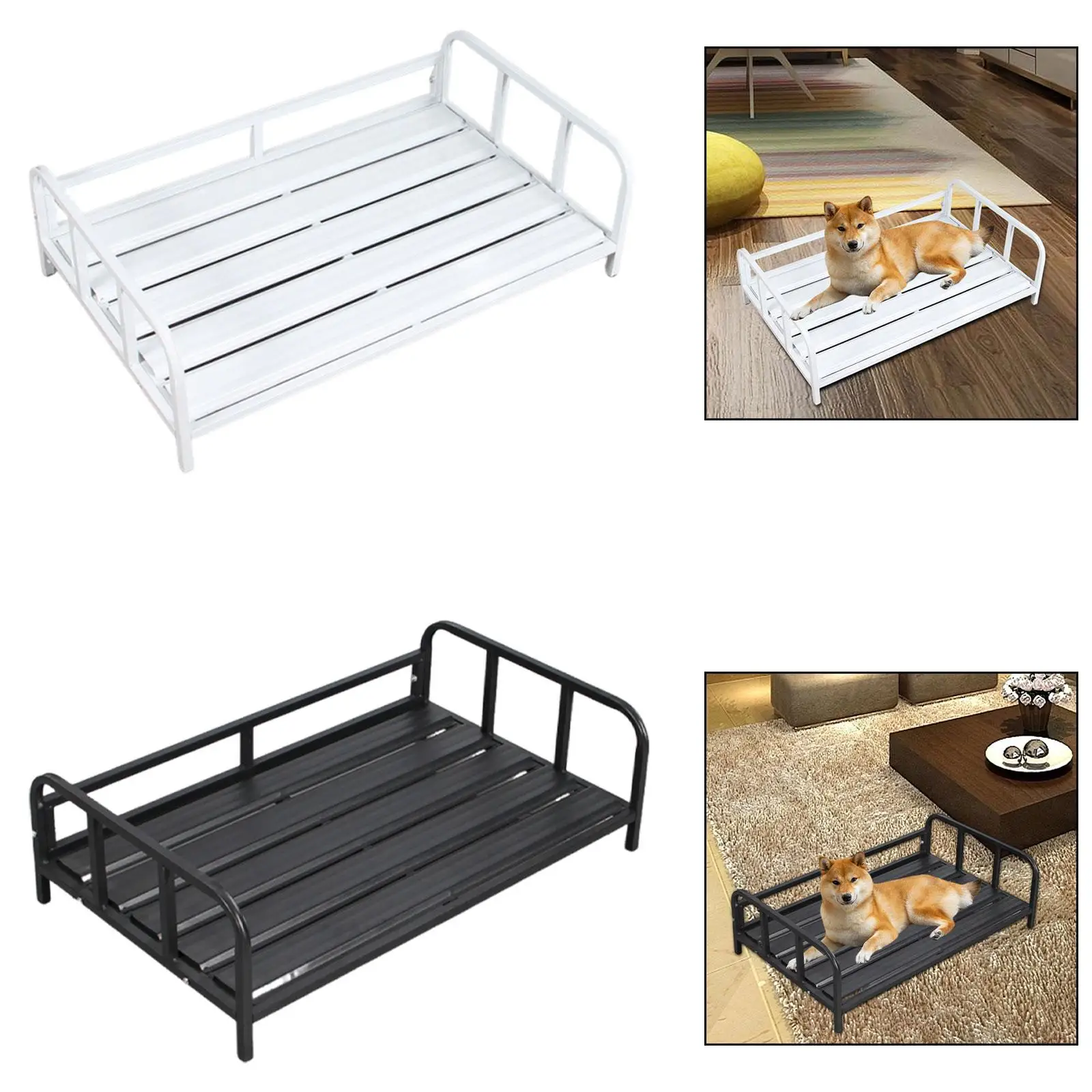 Elevated Dog Bed Multifunctional Pet Furniture Indoor Non Slip Feet with Rails Heavy Duty Pet Gifts Supplies Outdoor indoor