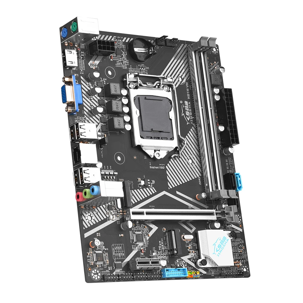 مجموعة اللوحة الأم H81 LGA 1150 مع معالج Core i7 4790 + 2*8GB = 16GB DDR3 ذاكرة HD رسومات 4600 placa mae 1150 لوحة كمبيوتر للألعاب