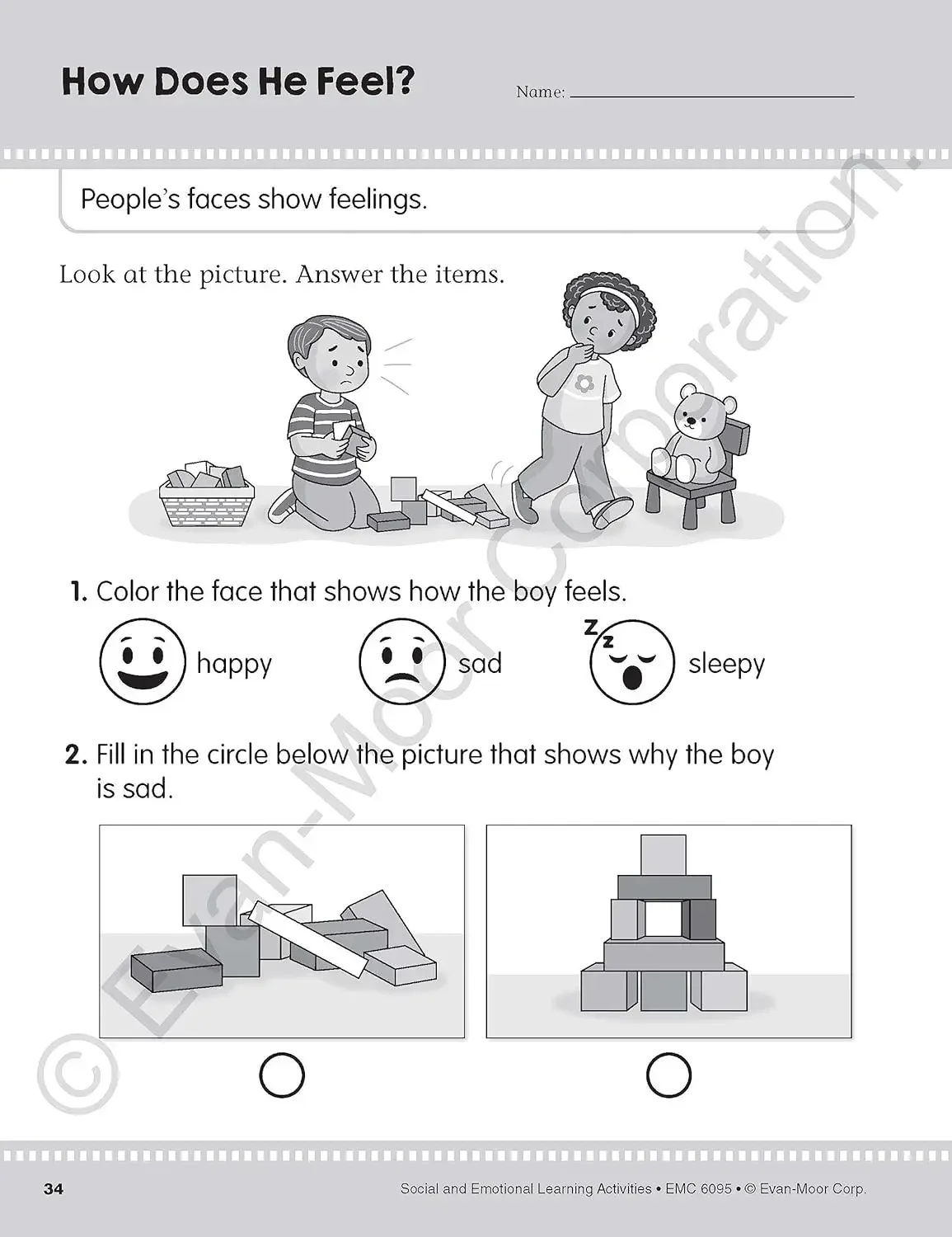 أنشطة التعلم الاجتماعي والعاطفي من إيفان مور، مصنف الصفوف PreK-K، العمر 3 4 5 6، الكتاب باللغة الإنجليزية 9781645141662 #4