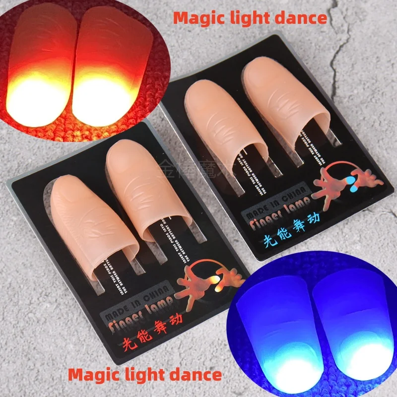 Magic Thumb Finger Light Magic Thumbs Light Toys for Adult Magic Trick Props Led Flashing Fingers Halloween Party Children Toys