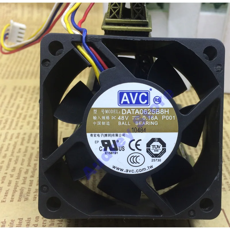 AVC 6025 6CM DC48V 0.16A fan DATA0625B8H 6800RPM 33.9CFM air blower for Inverter server