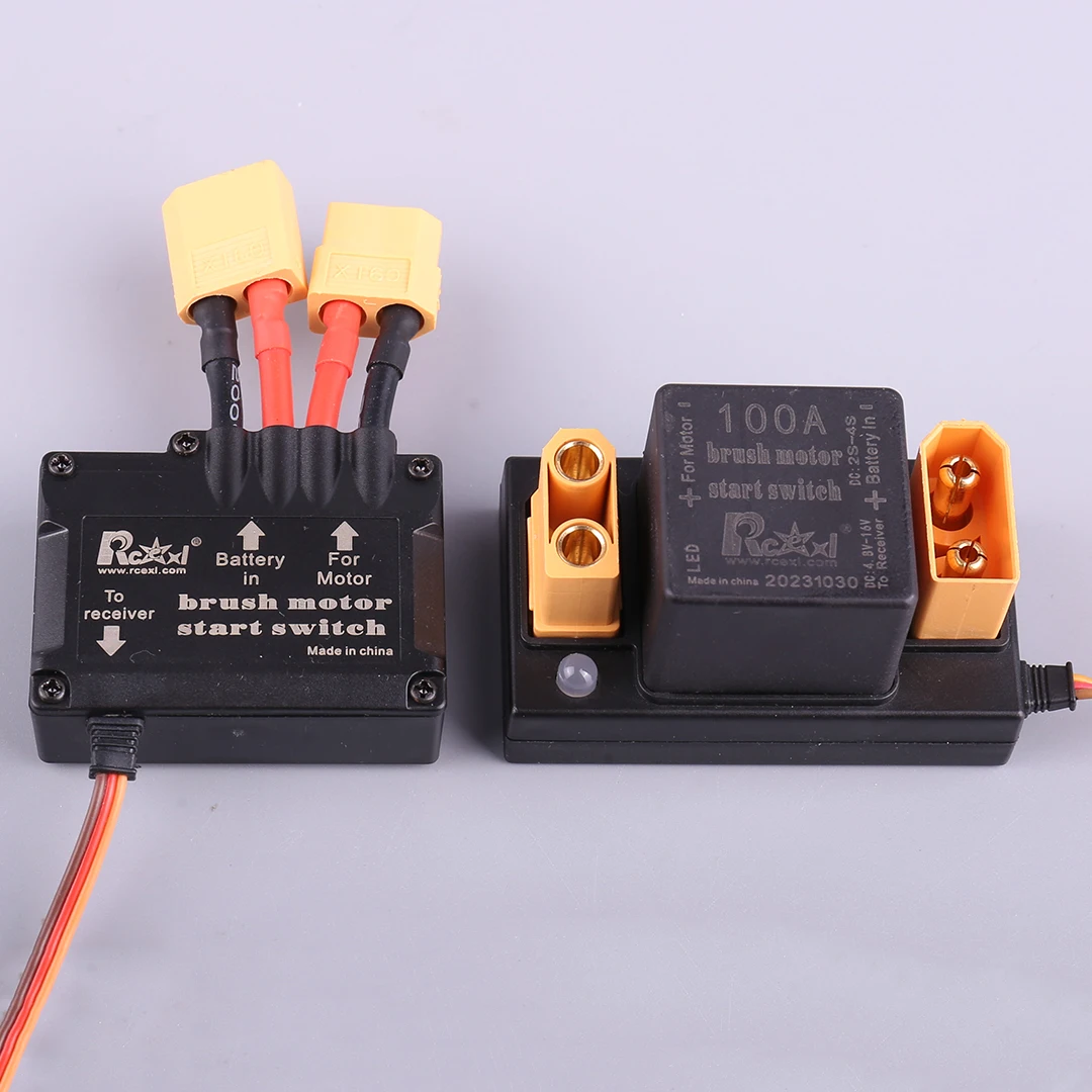 Rcexl 100A Borstel Motor Start Schakelaar V2.0 Elektronische Schakelaar Mechanische Relais Schakelaar Voor Rc Model