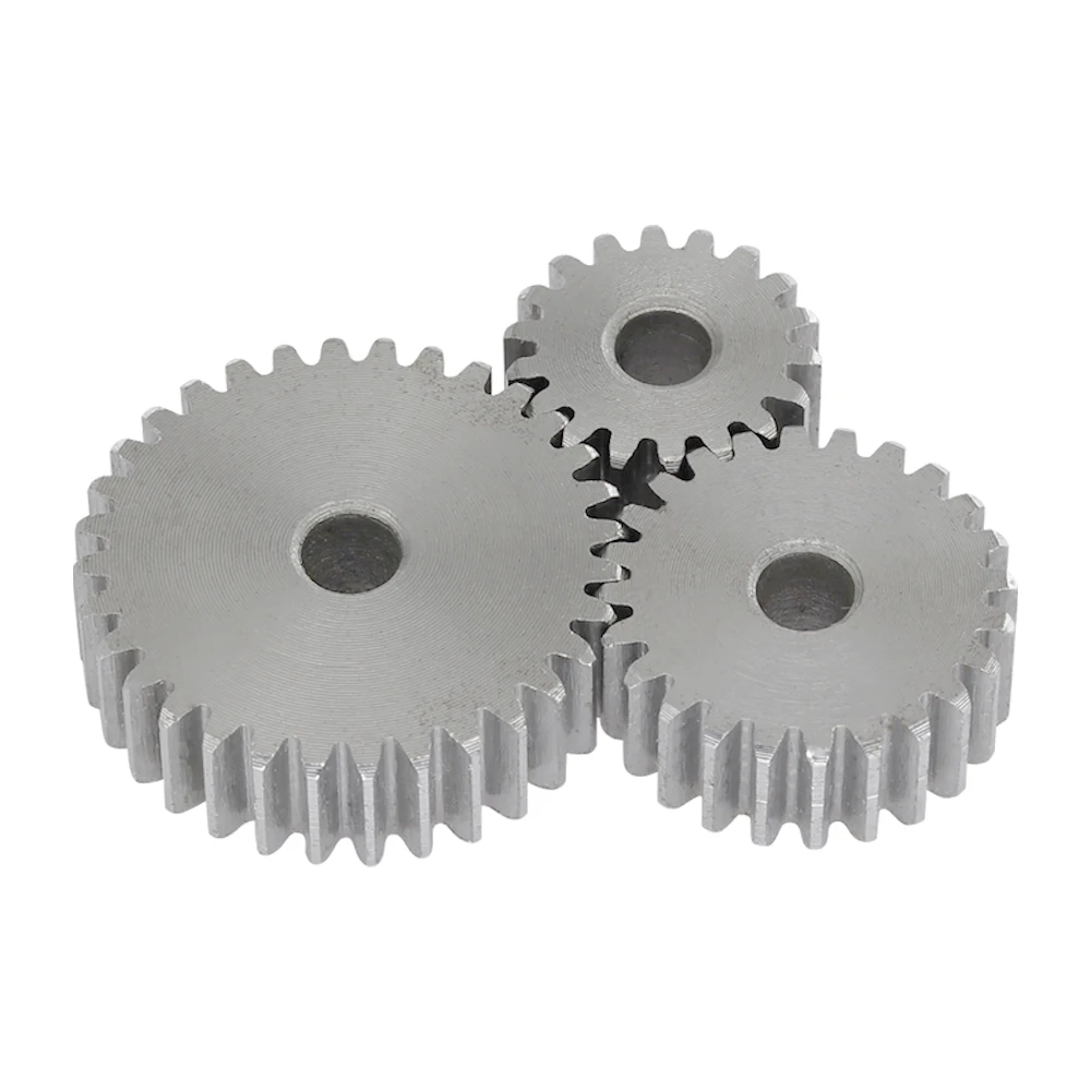 1PCS 1M Spur Gear 12T-30T 45# Carbon Steel 1 Module Straight Transmission Spur Pinion Gear