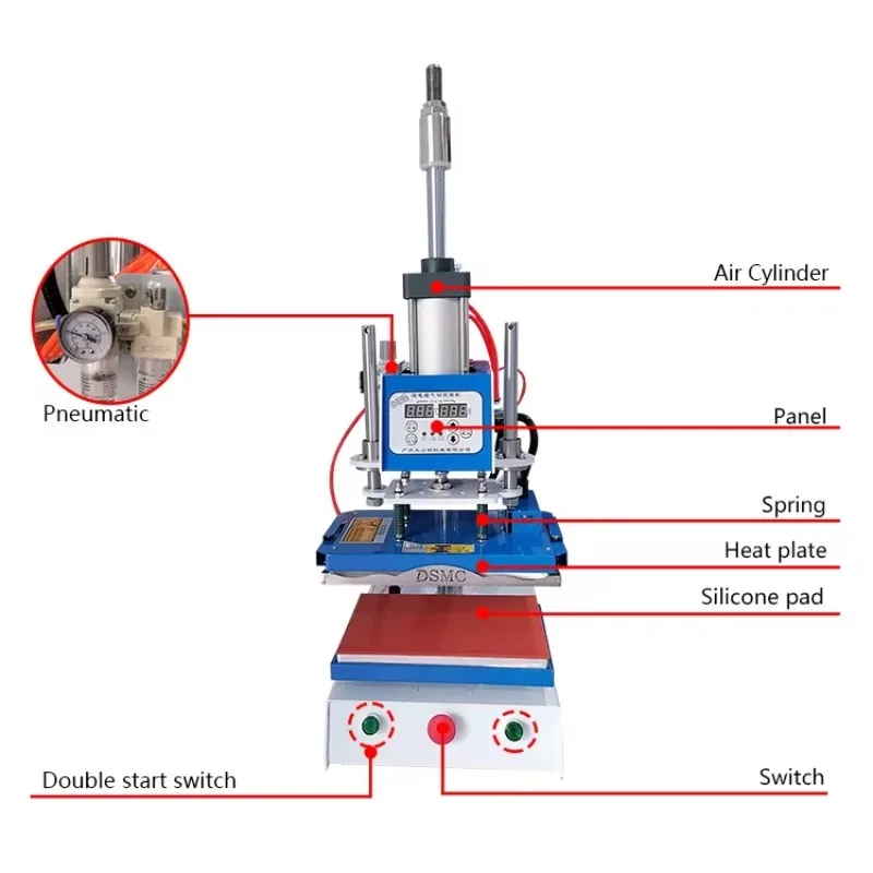 220V 20x30cm Gold Foil Flatbed Printer Stamping Machine for Teabag Package Bag Mini Heat Press Machine New