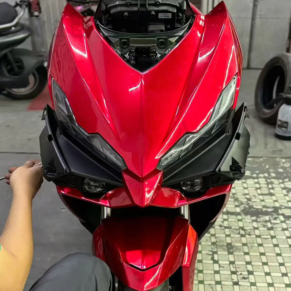 Glänzende PET-Folie für Mazda Onksera's Soul Moves Red, Autofolie mit Luftkanälen für Motorradaufkleber, Karosserieschutz