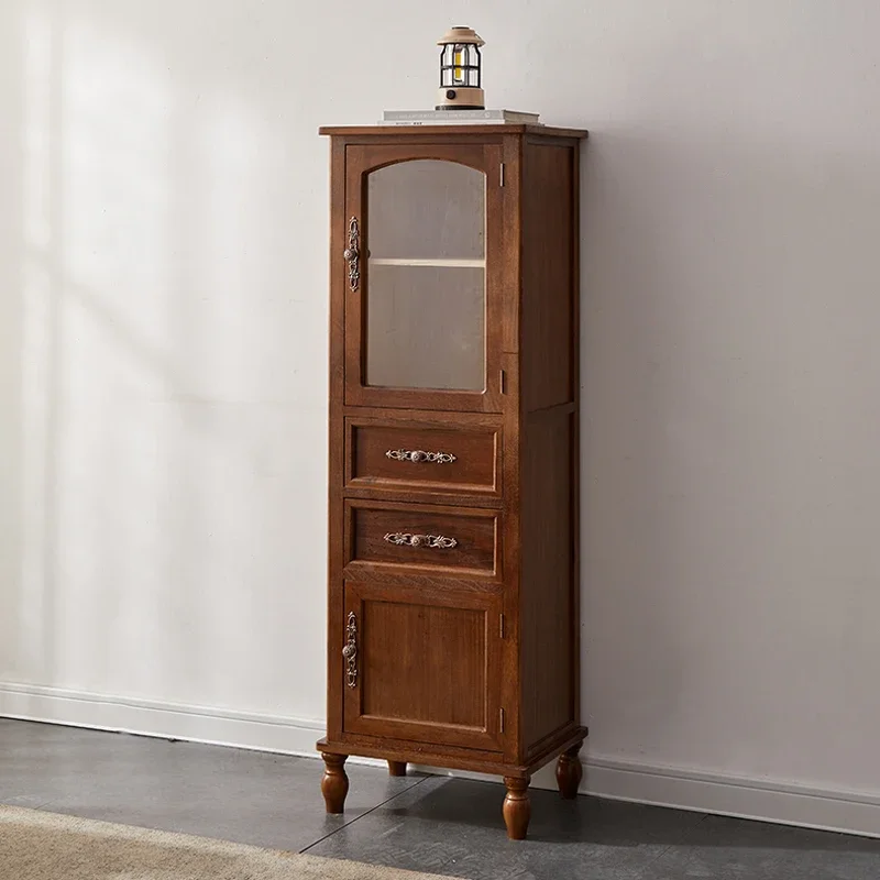 

American all-solid wood wine cabinet European-style household dining side