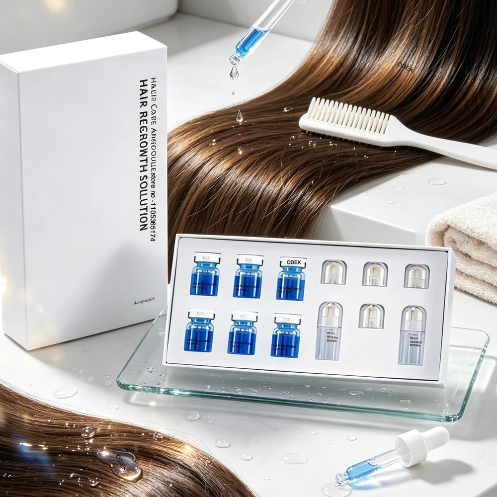 Microneedling Hair Regrowth GHK-Cu Copper Peptide Serum Solution Stimulate Hair Growth Strengthen Roots Improve Scalp Health Kit
