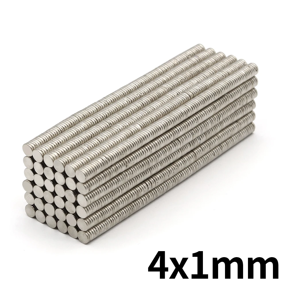 4x1mm Round Super Strong Neodymium Magnet N35 Powerful Magnetic NdfeB Permanent Refrigerator Magnet imanes DIY