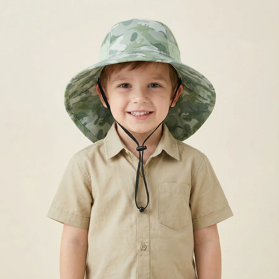 1-2 Jahre 3-5 Jahre 6-10 Jahre Kinder-Sonnenschutzhut 2026 Frühling/Sommer Leichter Bedruckter Fischerhut für Jungen und Mädchen Strand-Sonnenschutz S – Detail 16