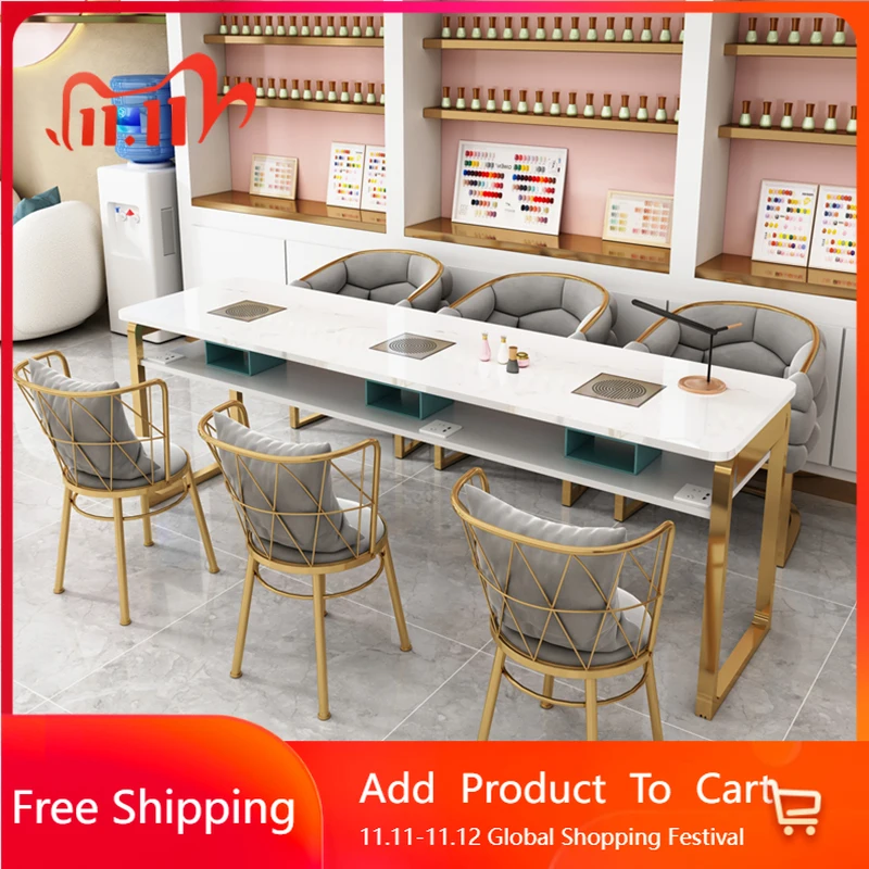 

Light Luxury Nordic Manicure Table Modern Organizer Aesthetic High Quality Manicure Table Easy Clean Design Nageltisch Furniture
