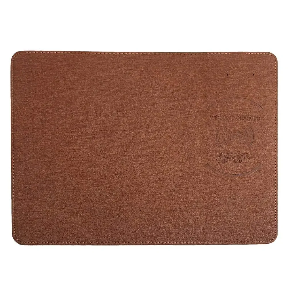 Wireless Qi Charger Mouse Pad PU Leather Charging Mat For iPhone X 8 8Plus Samsung S6 S7 S8 Note 5 Note 8 Office Desk Accessory