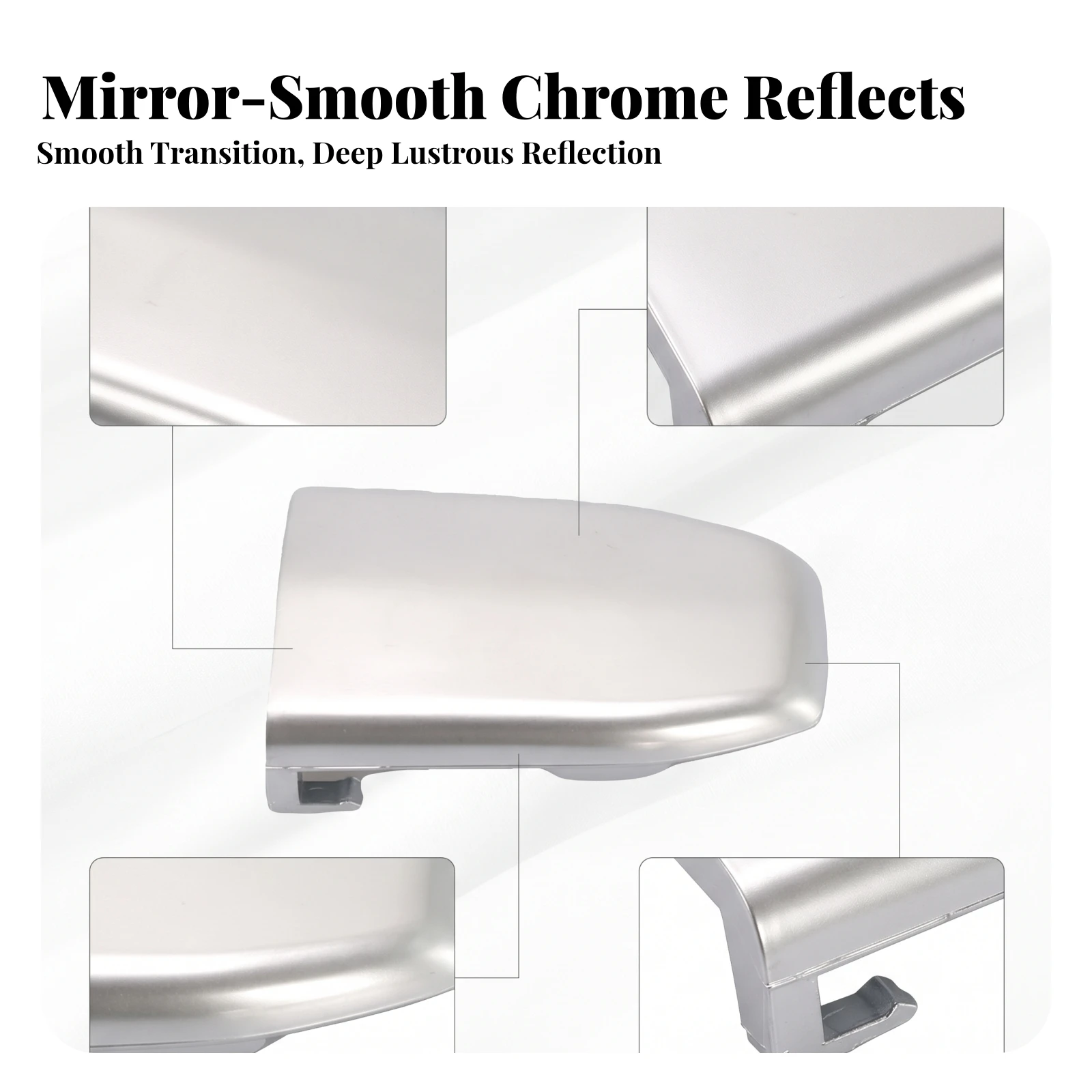 Exterior Door Handle Cover Mirror-Like Finish Outer Door Handle Cover Hardware Sturdy Easy for Car Owners, Vehicle Maintenance