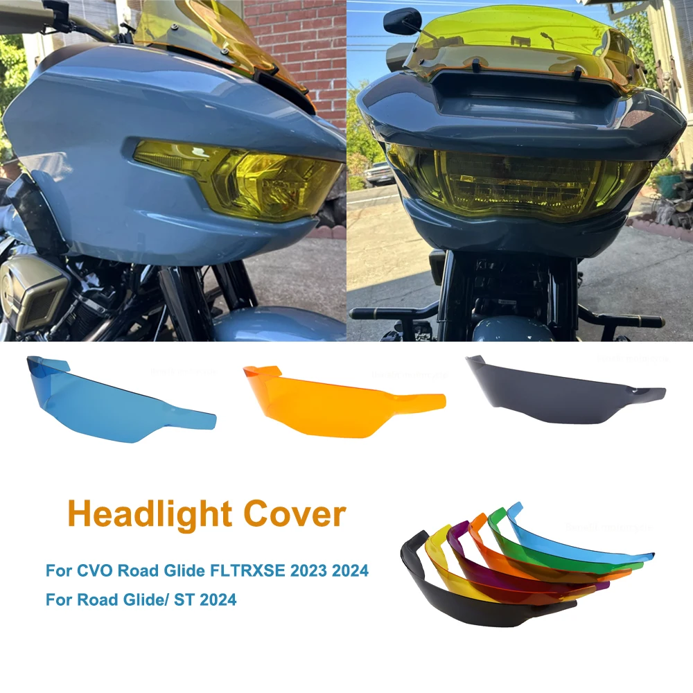 

For Harley CVO Road Glide FLTRXSE Road Glide ST 2024 Headlight Cover Headlamp Protector Guard Fairing Motorcycle Accessories