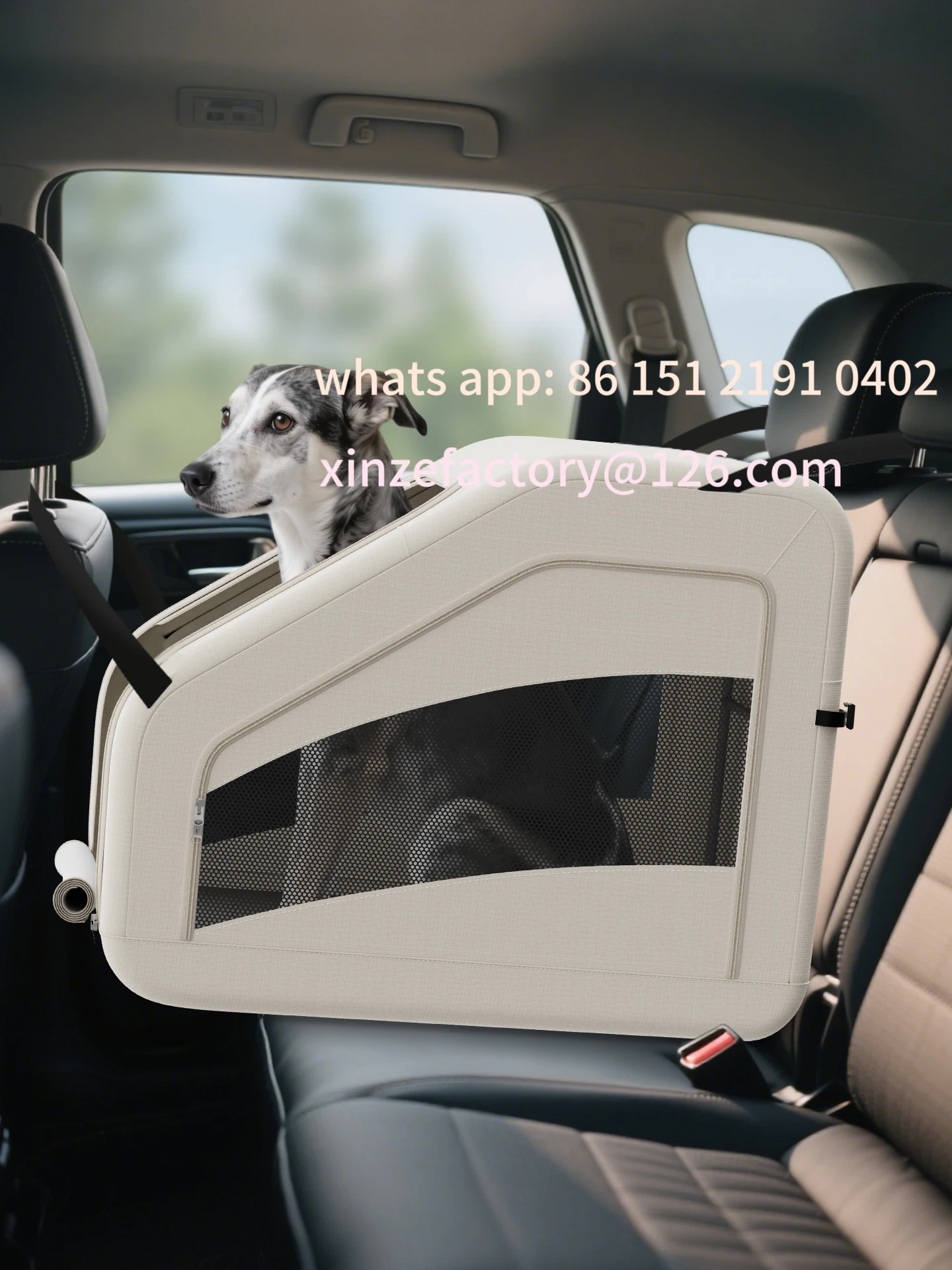 

Customizable car dog cage portable folding oversized rear trunk