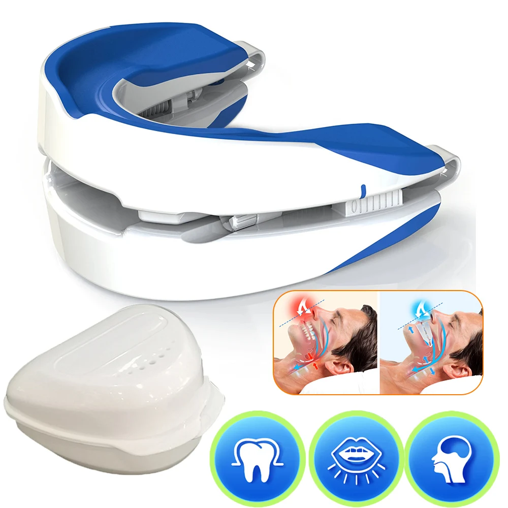 Anti-Snoring Mouthpiece Anti-Snoring Mouth Guard Adjustable Jaw Positioning Reduce Snoring Aid for Bruxism & Stop Snoring