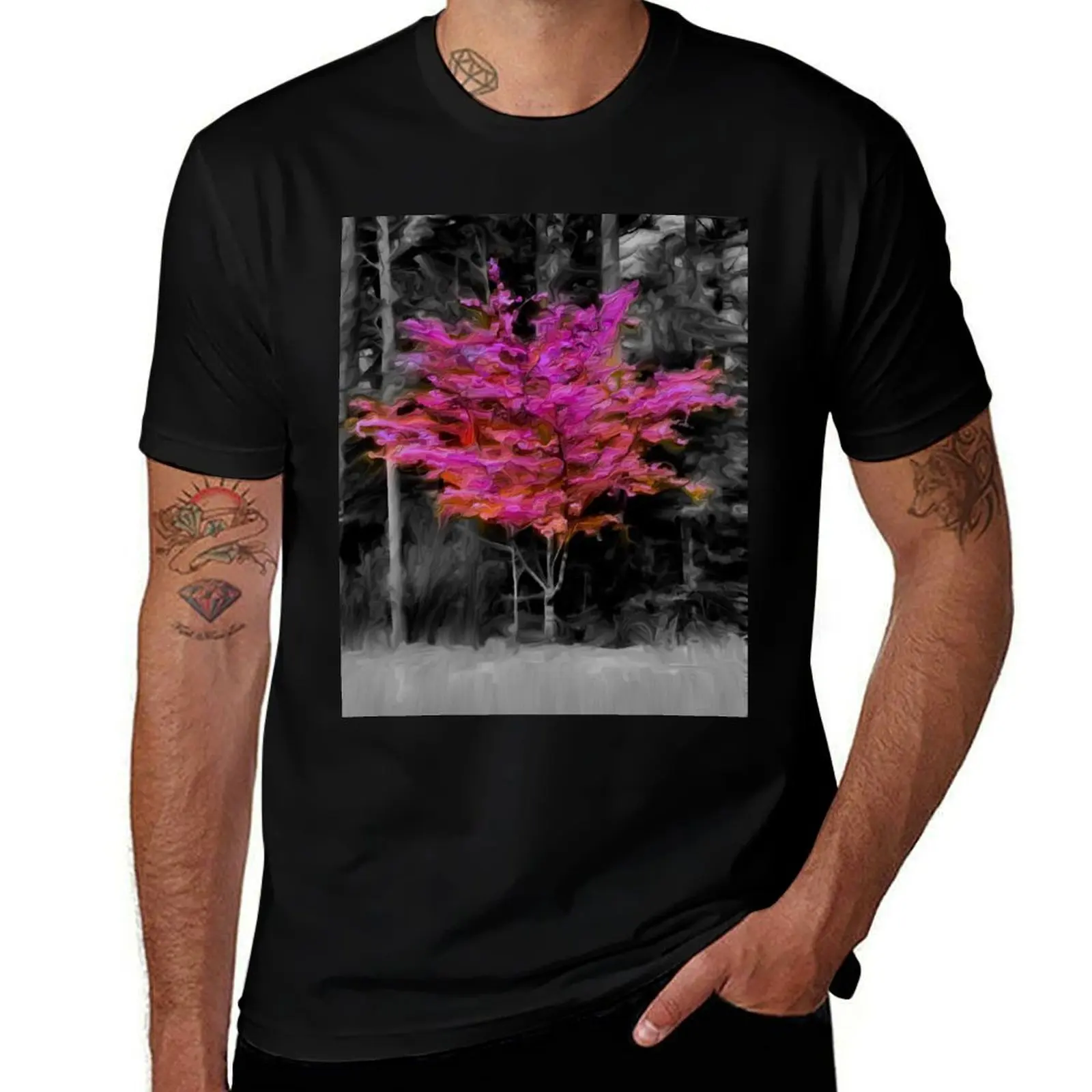 

Pink tree T-Shirt cheap stuff sports fans Blouse men clothes