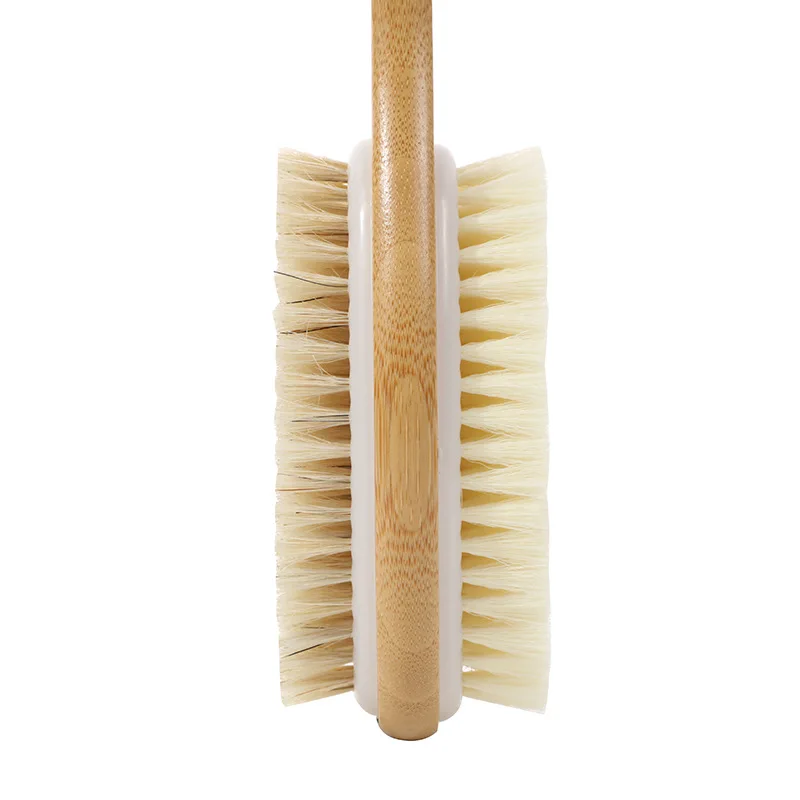 Natural Bristle Bath Brush Exfoliating Beauty Body shower Brush Portable  SPA Massage Woman Man Skin Care Dry Body Wooden Brush