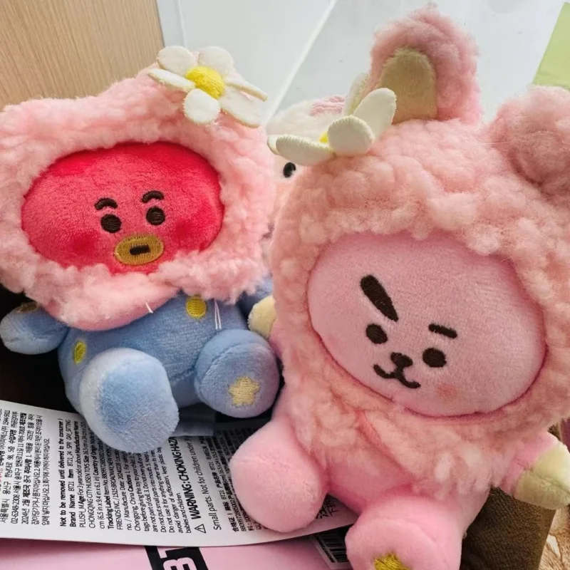 ساكورا سلسلة Bt21s أفخم دمية الصبي مجموعة كوكي شيمي دمية سلسلة مفاتيح صغيرة لطيف تاتا حقيبة مدرسية قلادة الديكور هدية عيد ميلاد