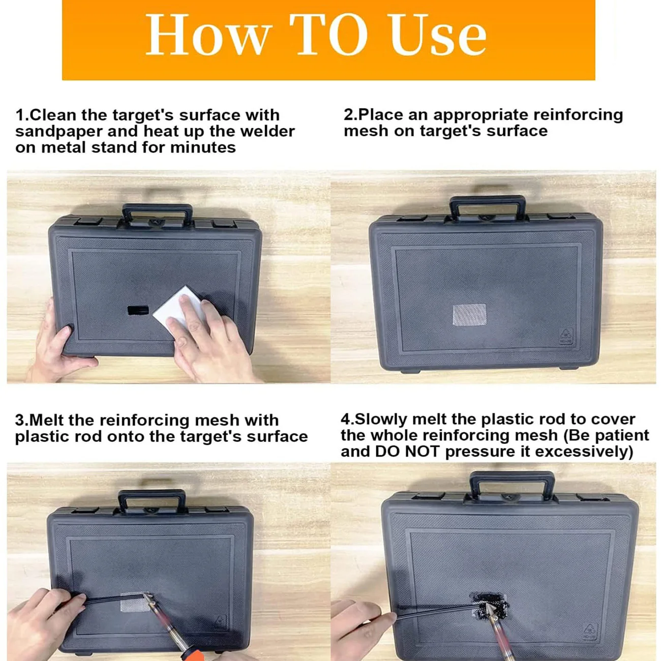 100W Plastic Welder, 2 in 1 solder iron Kit Plastic Repair Welder Kit 1000PCS Hot Stapler Soldering Gun with 100PCS Plastic Welding Rods Car Bumper Repair Kit for Most Plastic Repair