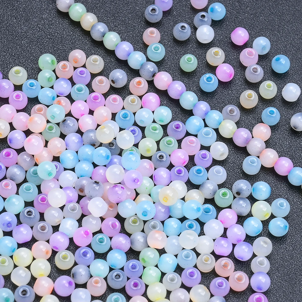 200 Stück Bunte Katzenauge-Glasperlen Hochwertige Lose Spacer-Perlen für Schmuckherstellung DIY Armband Halskette Zubehör – Detail 6