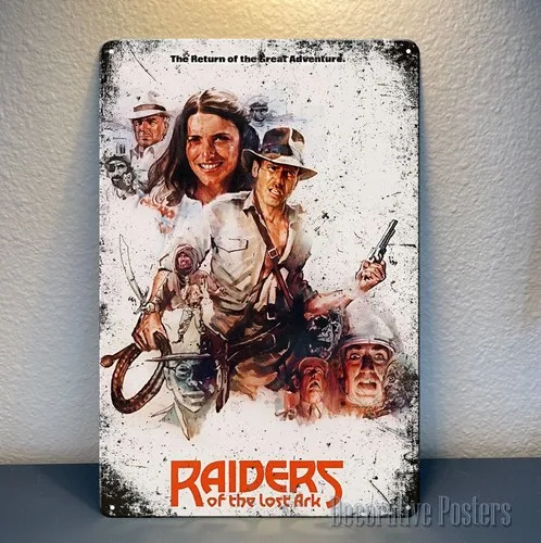Indiana Jones Raiders Of The Lost Ark Film-Metallposter – Schildergröße: