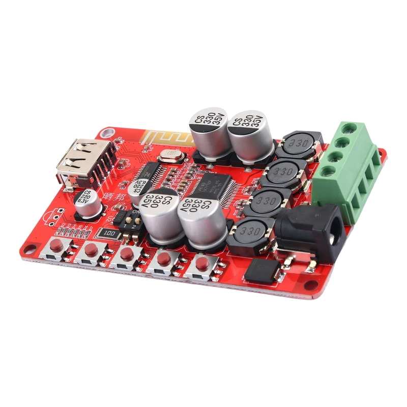 Bluetooth-kompatibles Stereo-Verstärkermodulboard für passive Lautsprecher, 2-Kanal-25-W-Ausgang, DC8-26-V-Eingang zur – Detail 1