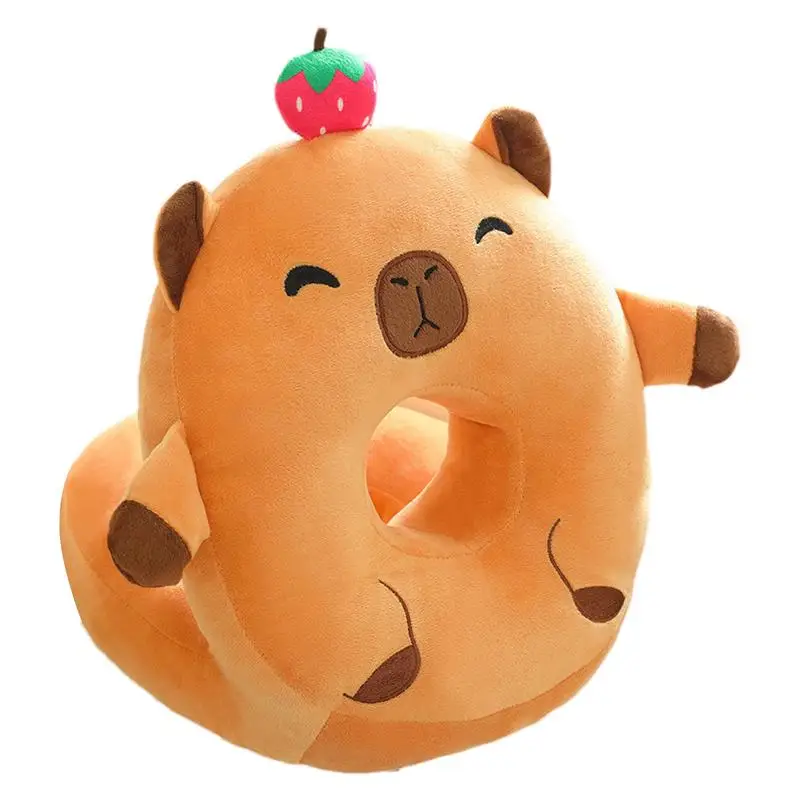 Capybara Stuffed Animal Pillow Napping Pillow For Desk Breathable Nap Face Pillow Soft Plush Stuffed Pillow For School Library