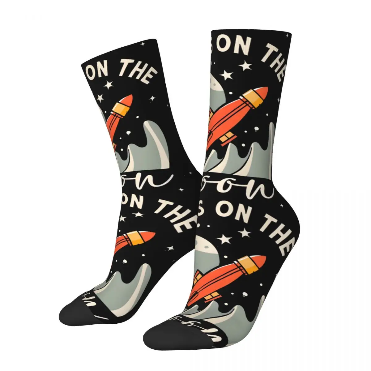 Funny Crazy Sock for Men Impressive Hip Hop Harajuku Space Force Netflix Happy Seamless Pattern Printed Boys Crew compression