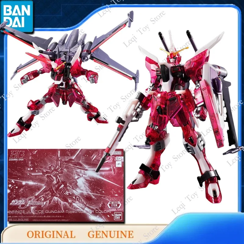 

Bandai оригинальные HG INFINITE JUSTICE GUNDAM TYPEII прозрачный цвет экшн-фигурки аниме игрушки подарок сборка модель украшения