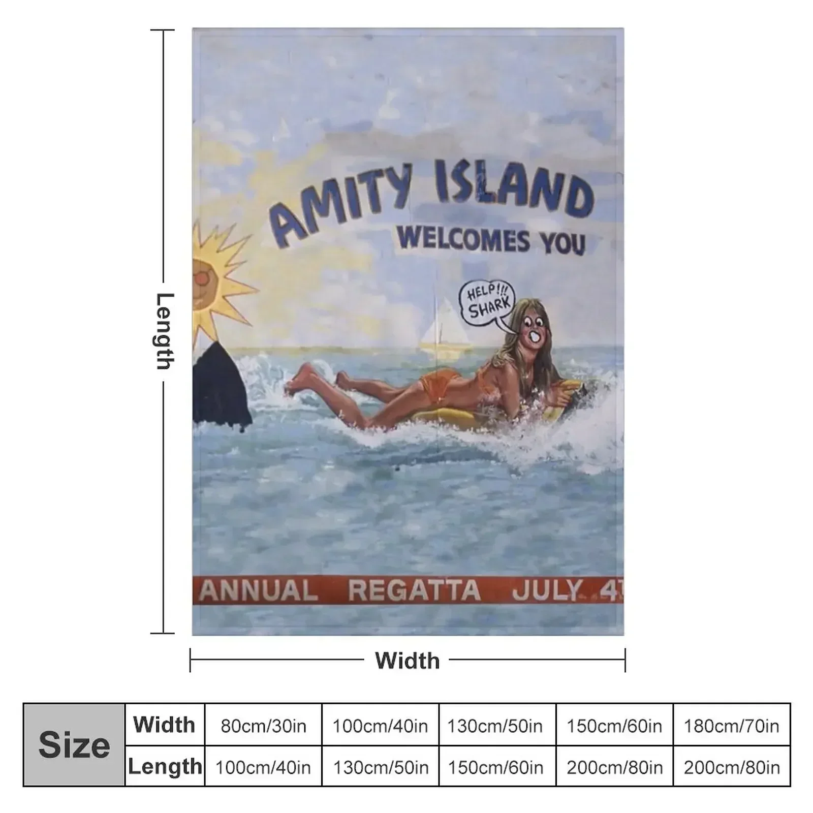 Welcome To Amity Island Throw Blanket heavy to sleep Decorative Sofas for winter Cute Plaid Polar Beautifuls Blankets