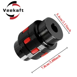 1PCS Veekaft  XL2 D54L78 12/14/15/16/20/22/25/28mm GR24 CNC Motor Ballscrew Jaw Spider Plum Steel Shaft Coupler Flexible Couplin