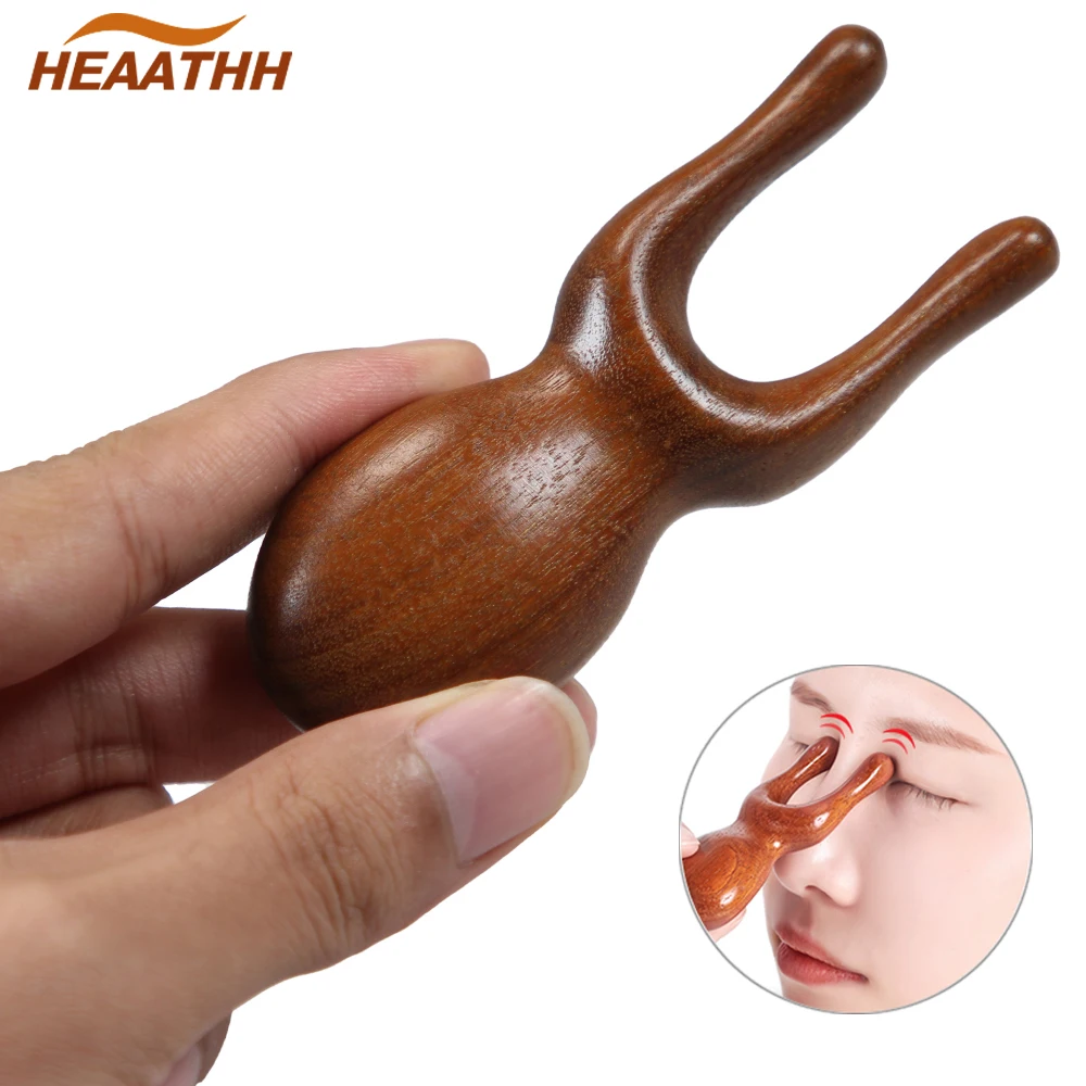 

1Pcs Natural Wood Nose Massagers Scrapers, GuaSha Facial Tool Guasha Massage Tool Wood Nose Scrapers Nose Shaping