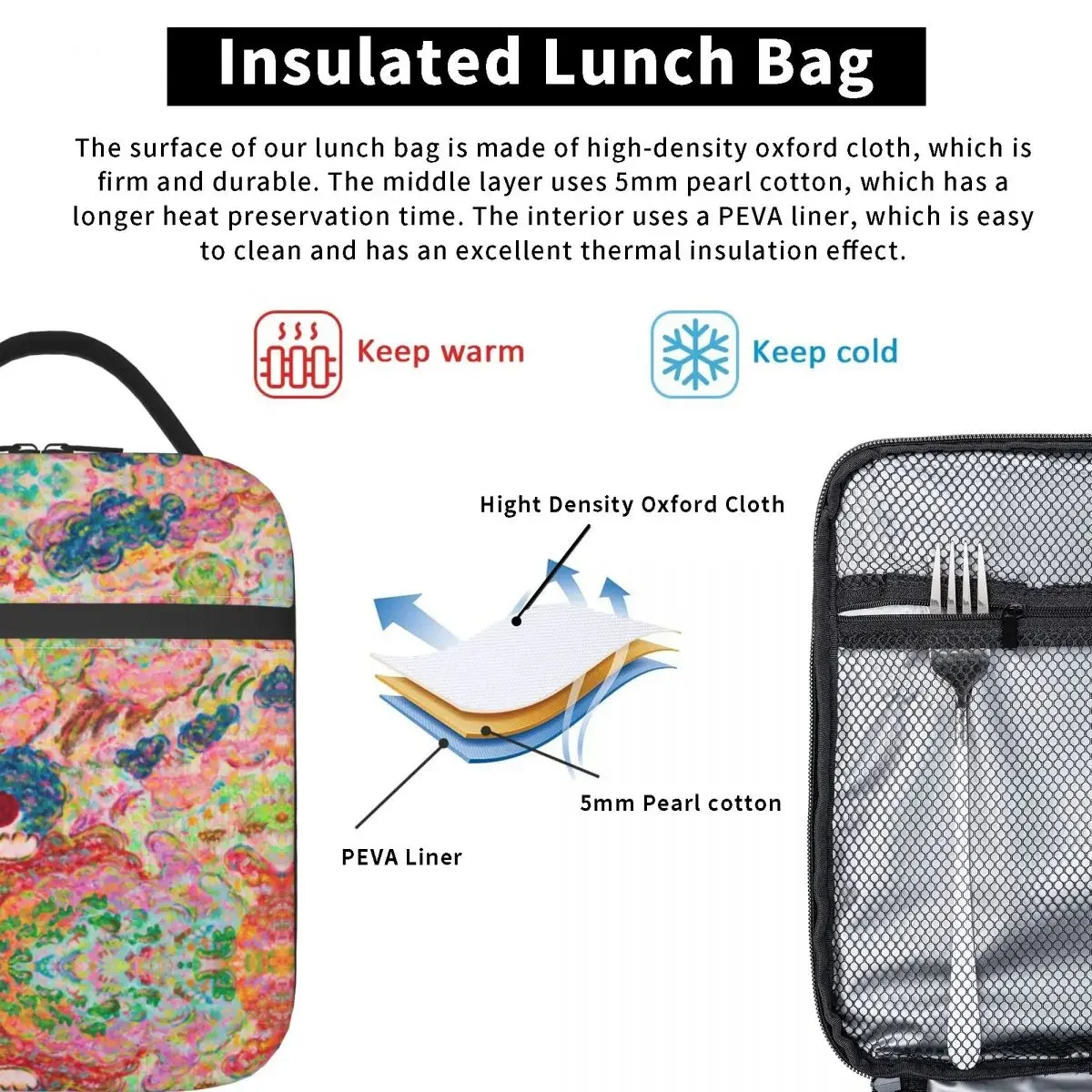 Funny Graffiti Lunch Bag For Unisex Yoshitomos Manga Lunch Box Casual School Cooler Bag Portable Insulated Thermal Tote Handbags