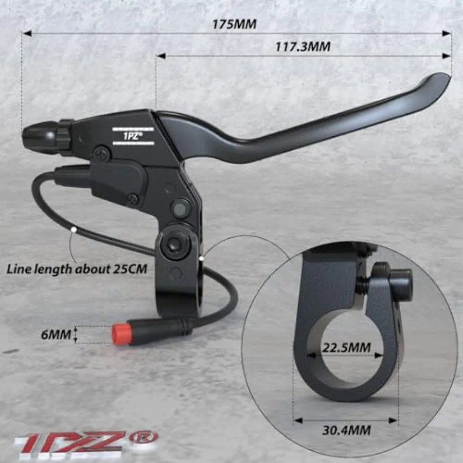 EB1X02 دائم مقاوم للماء 2 دبوس موصل 2 أسلاك اليسار اليمين الفرامل الإلكترونية رافعة الملحقات للكهرباء ycle EBike سكوتر