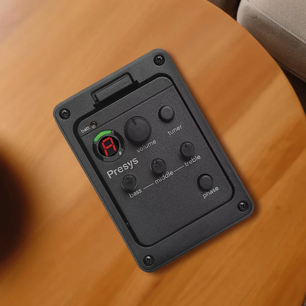 Acoustic Guitar Pickup Acoustic Guitar Equalizer Battery Powered Pickup Tuner Portable Digital Tuner Pickup Guitar Accessories