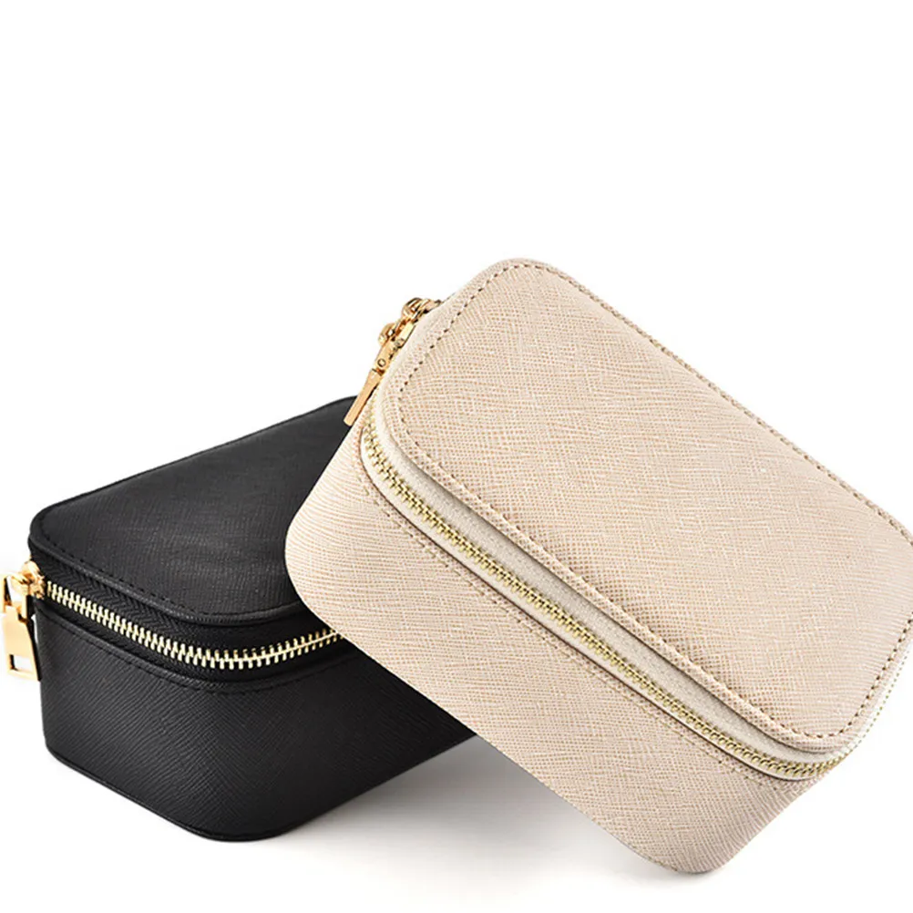 

1Pcs Elegant Travel Jewelry Box PU Multifunctional Necklace Ring Watch Storage Display Case Ideal Gift for Her Mother