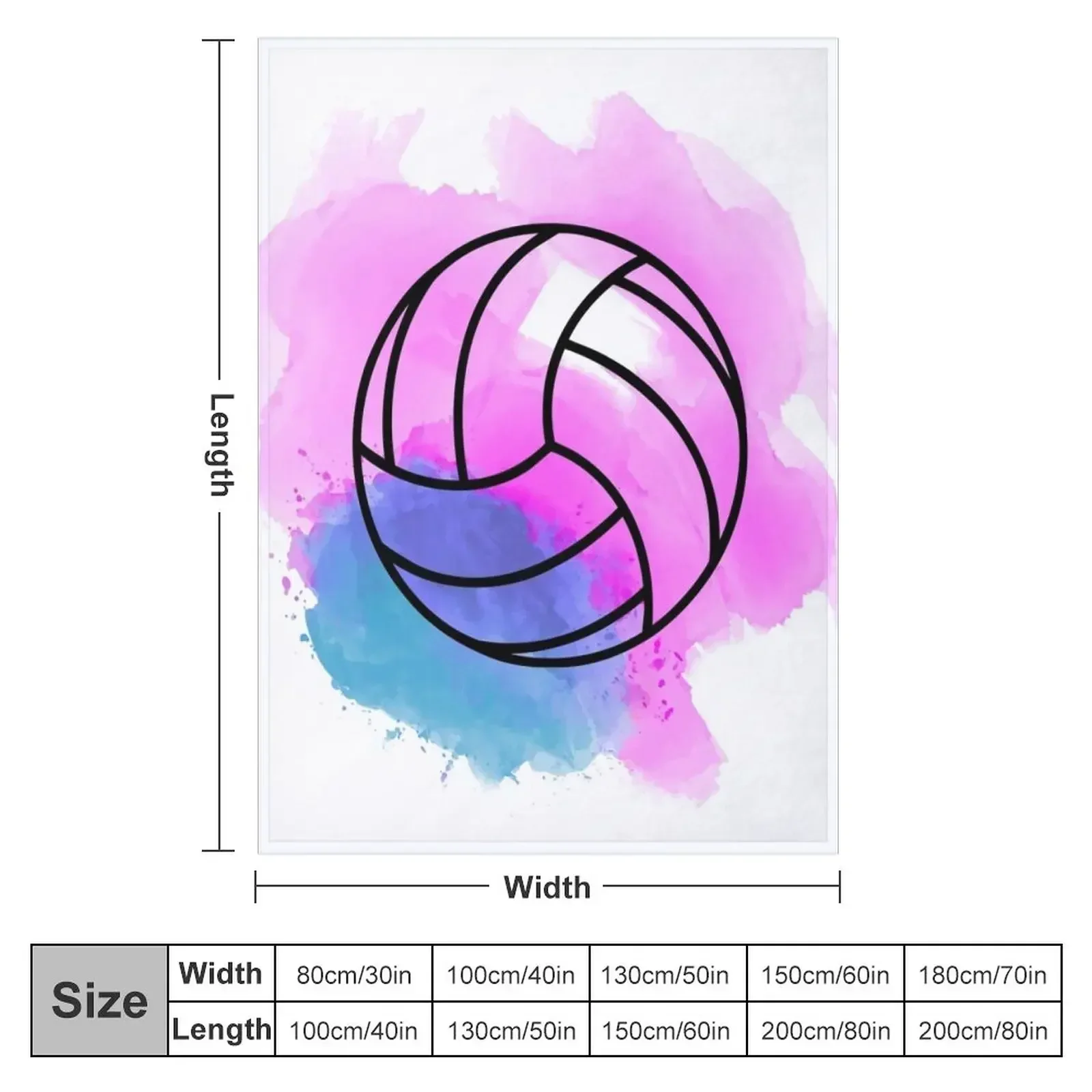 Volleyball Watercolor Throw Blanket wednesday Flannel blankets and throws Blankets