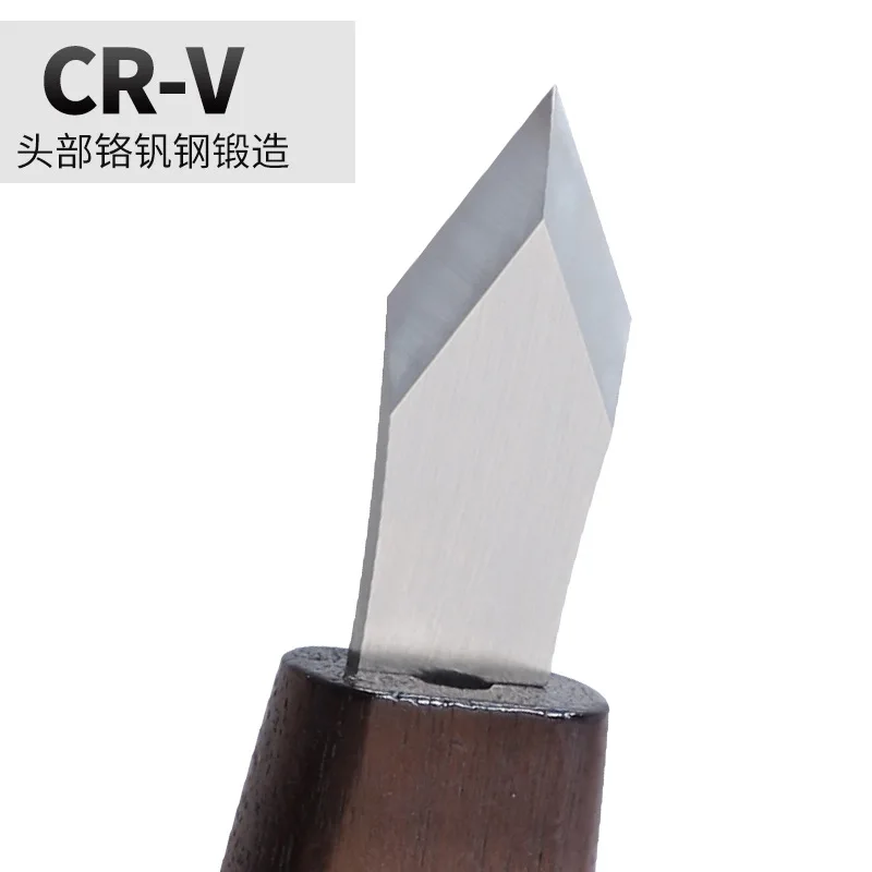 Knife chrome vanadium steel hand carved root carving wood carving hand knife carpenter seal carving wood art