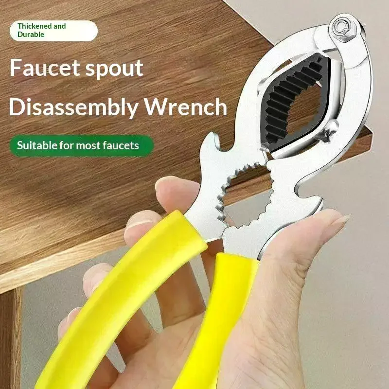 3 In 1 Tool Faucet Bubbler Wrench Bottle Opener And Pliers Kitchen Sink Faucet Aerator Filter Removal Wrench Repair Spanner