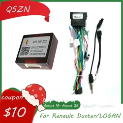 QSZN Android Canbus Box RN-SS-06/RN-SS-11A/RP5-RN-101 For Renault Duster LOGAN  Harness Wiring Power Cables Car Radio 2 Din