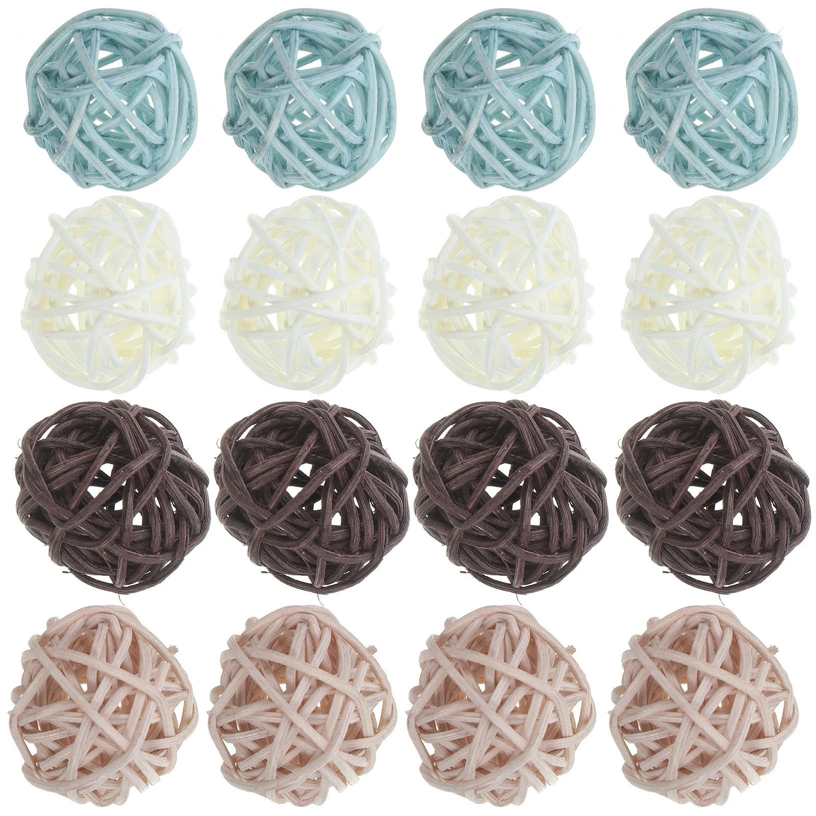 

72Pcs Decorative Rattan Balls Vase Bowl Filler Balls Colorful for Party Home Table Centerpiece DIY Vase Bowl Filler