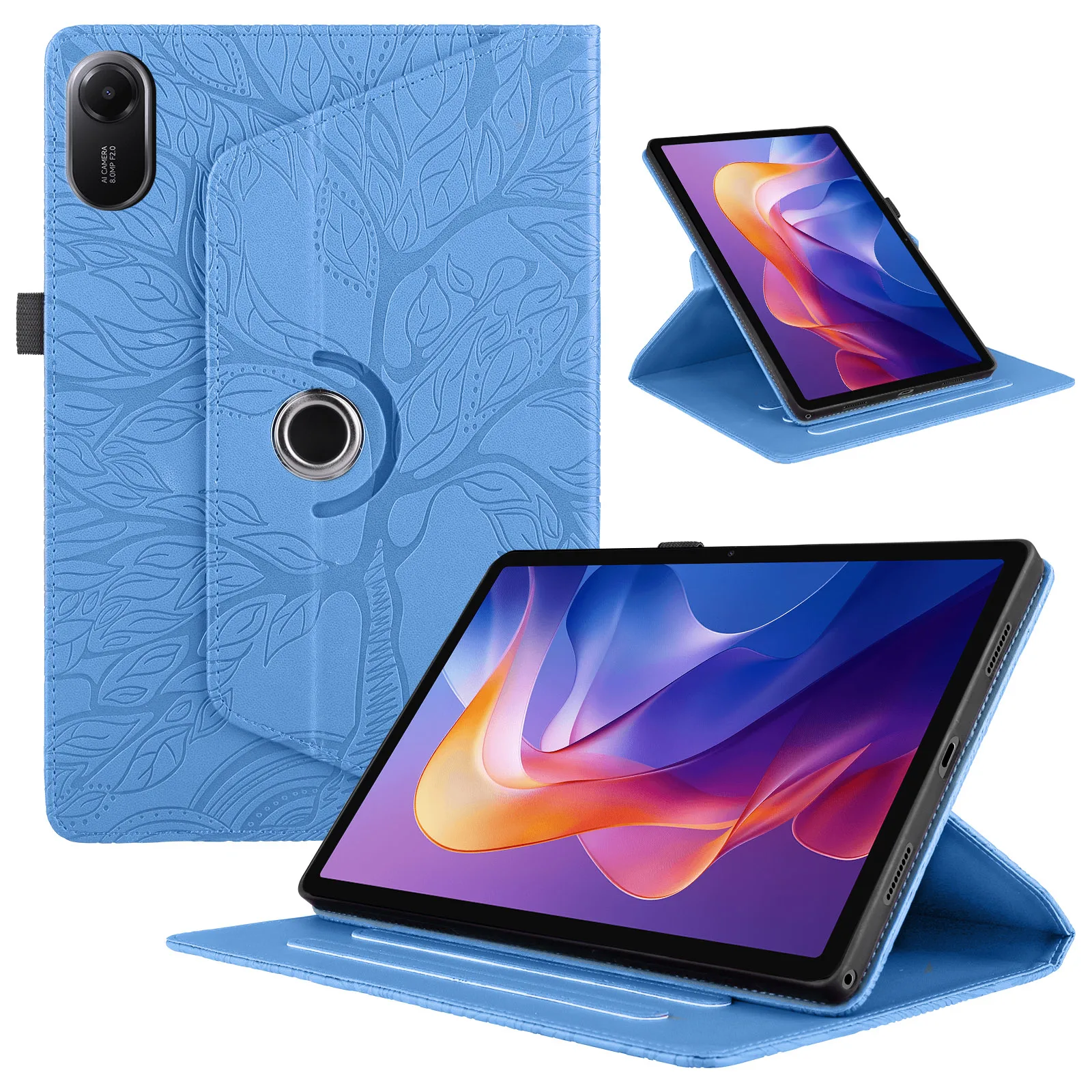 360 Rotating Leather Wallet Tablet Cover For Xiaomi Redmi Pad 2 11 inch K Pad 8.8 2025 7 11.2 SE 8.7 Cards Solt Stand Book Case