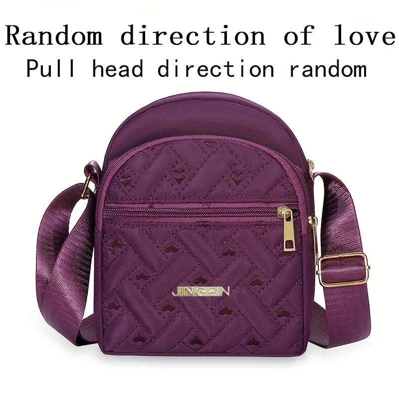 Bolso bandolera acolchado pequeño de nailon para mujer, bolsos de mensajero, bolso de hombro ligero, bolsos informales, minibolsos de moda, bolsos de viaje versátiles