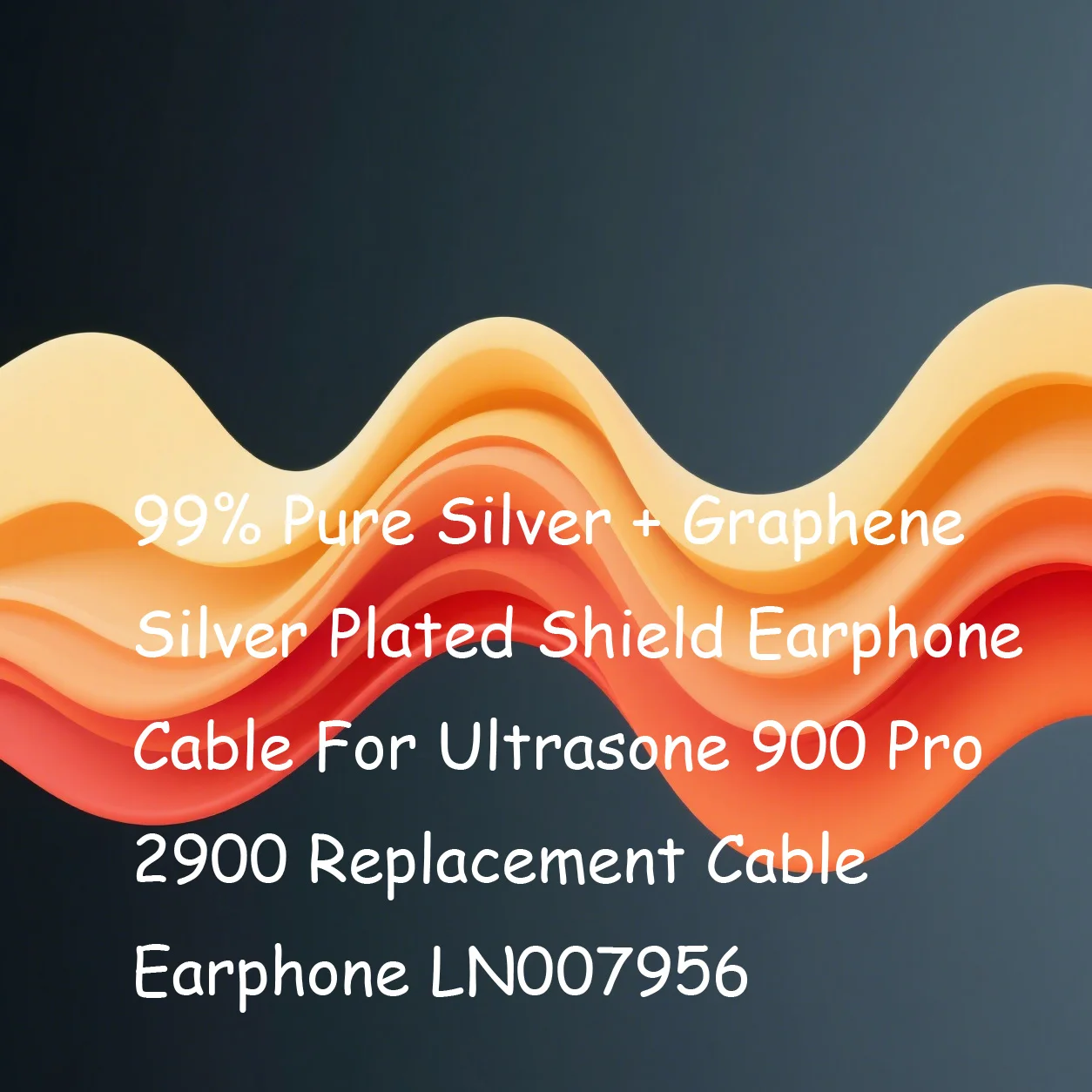 99% Pure Silver + Graphene Silver Plated Shield Earphone Cable For Ultrasone 900 Pro 2900 Replacement Cable Earphone LN007956