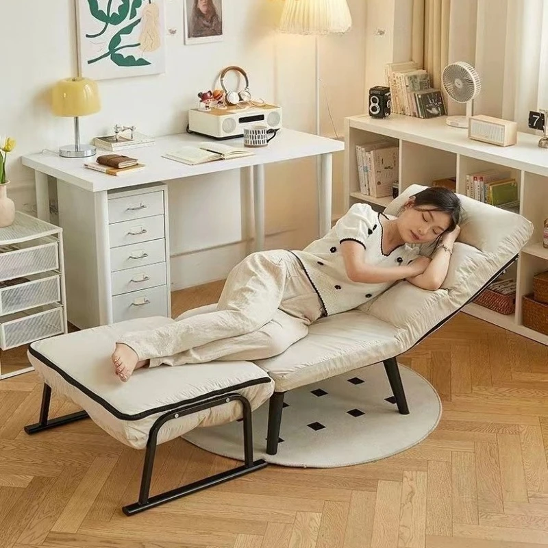 Office Chairs Backrest Multi-gear Adjustable Reclining Chair Folding Bed Portable Lunch Break Bed Single Bed Computer Chair