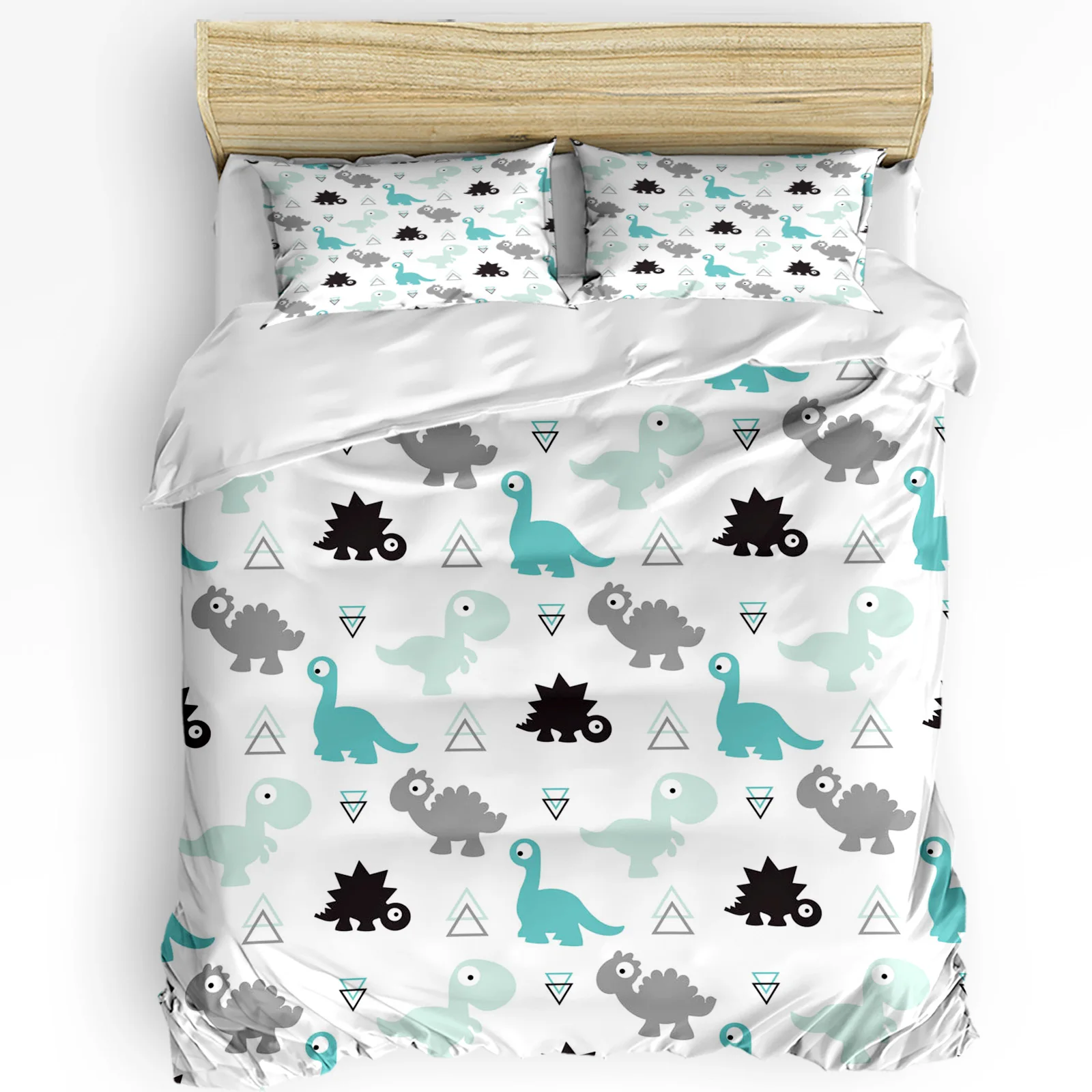 

3pcs Bedding Set Cute Cartoon Dinosaur Kawaii Home Textile Duvet Cover Pillow Case Boy Kid Teen Girl Bedding Covers Set