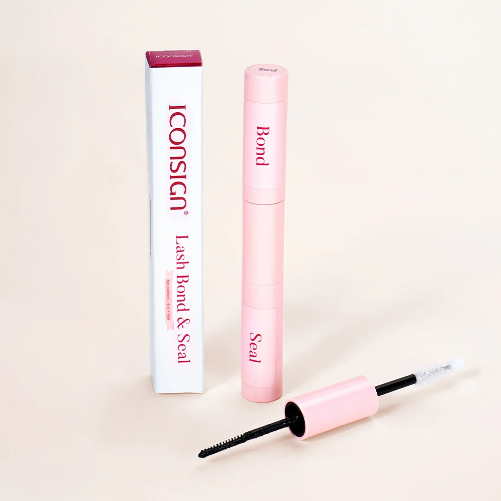 ICONSIGN démaquillant pour cils Bond & Seal Double tête rose Bond & Remover Extension de cils colle fournitures de cils outils de maquillage de beauté