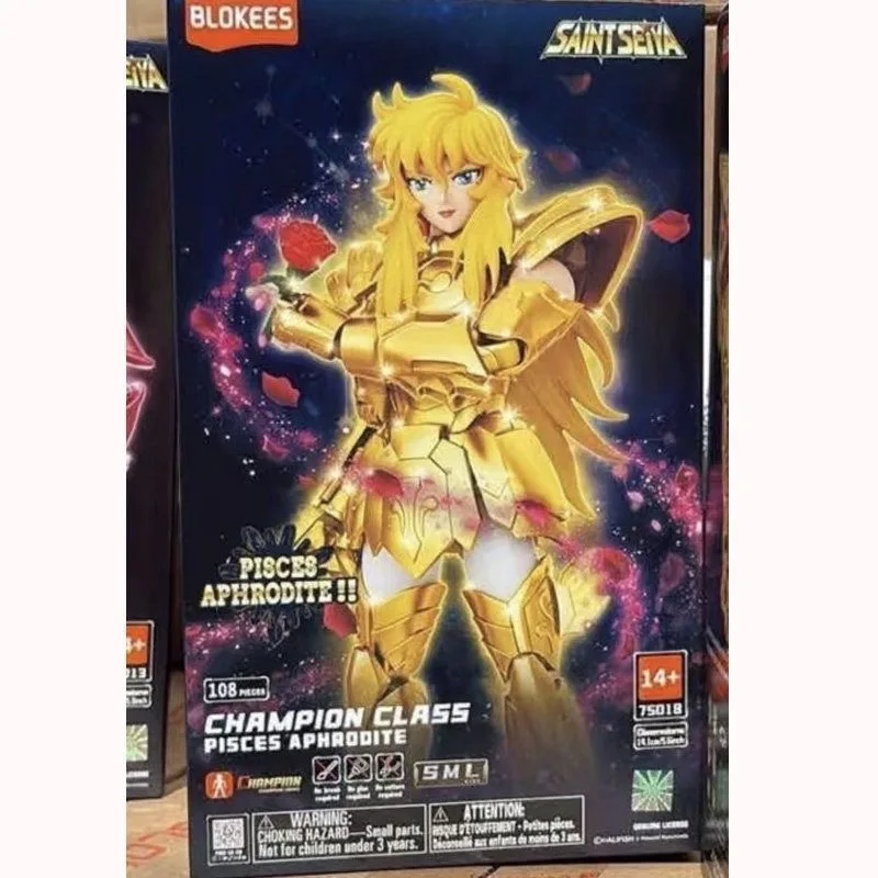 Op voorraad Blokees Saint Seiya Champion Class Andromeda Shun Virgo Shaka Pisces Aphrodite Geassembleerde Actiefiguur Gouden Sint Model