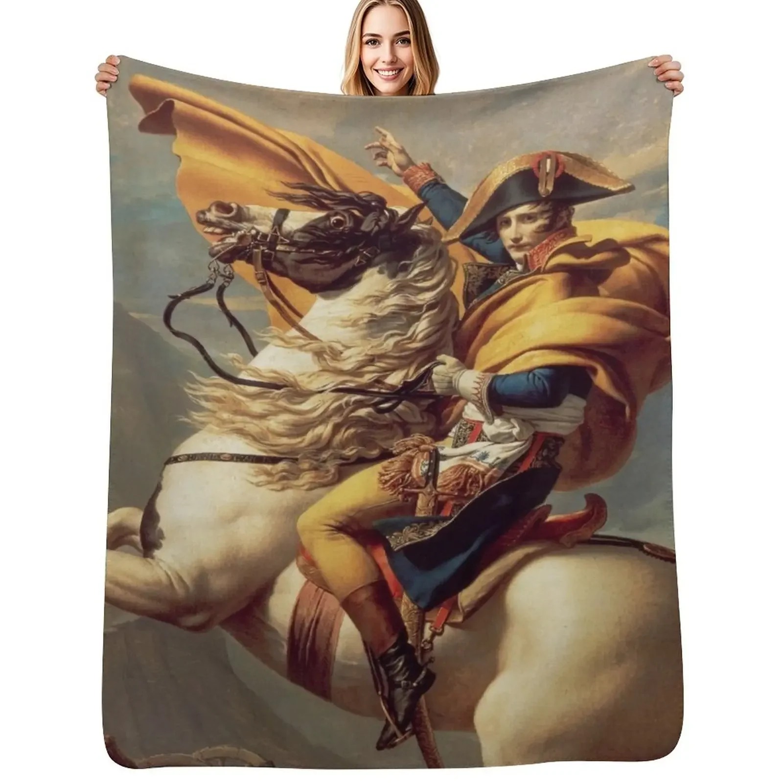 

Napoleon Crossing the Alps Throw Blanket valentine gift ideas Hairys For Baby Blanket