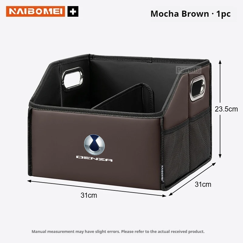 Auto-Kofferraum-Aufbewahrungsbox, Für DENZA B5 B8 D9 X, N7, N8 D9 2024 2025 2026 Leder-Aufbewahrungsbox, Faltbarer Organizer Auto-Zubehör – Detail 16